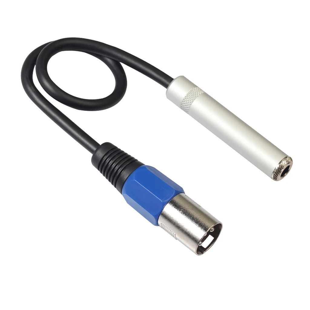 

3-pin XLR Male to 6.35mm 1/4 inch Female Jack Socket Stereo Audio Cable for Mixer Mic 0.3 m