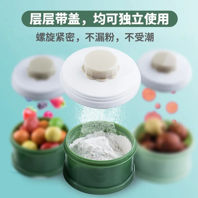 

Baby Infant Milk Box Nursing-Packed Portable Small Large-Volume Sealed Jar Dual Purpose Packing Three Layer Lattice