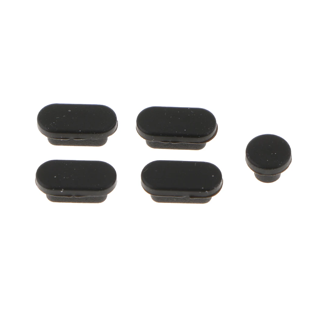 5pcs/set Protective USB Ports Anti-Dust Plug Cover Stopper for MacBook Pro