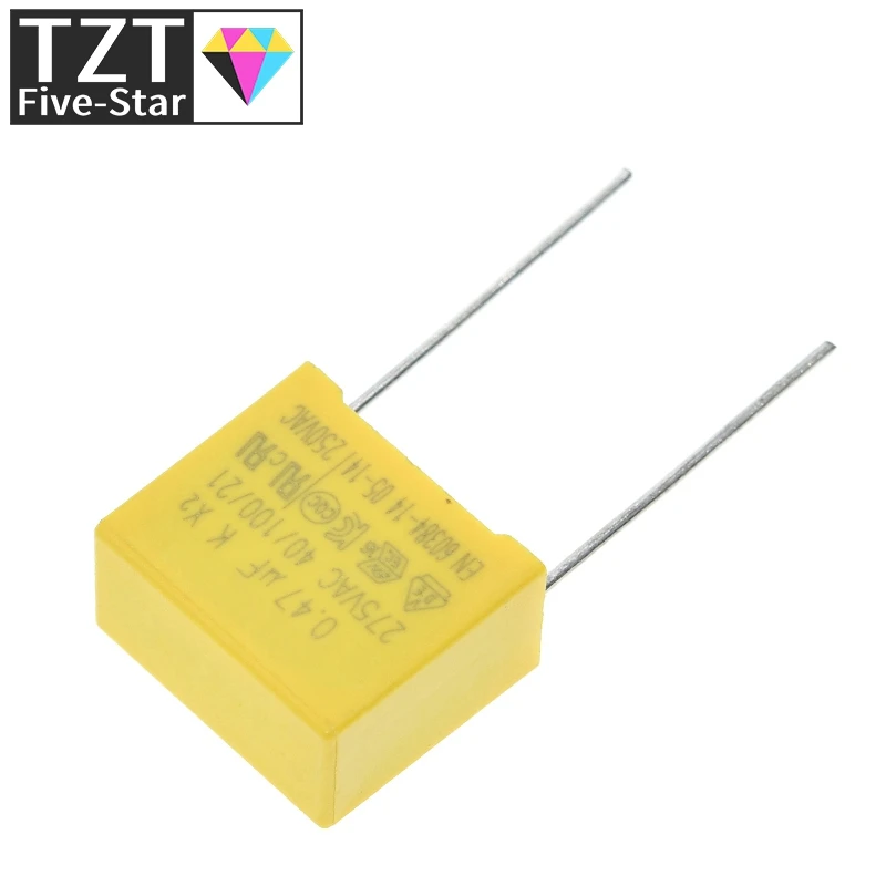 10/30 Stück 470nF Kondensator X2 Kondensator 275VAC Rastermaß 15mm X2 Polypropylen-Folienkondensator 0,47uF – Detail 4