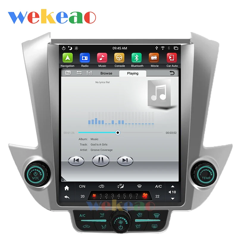 Wekeao вертикальный экран Tesla стиль 12,1 ''Android 8,1 автомобильный DVD gps Навигатор Радио для Chevrolet Tahoe Suburban Yukon