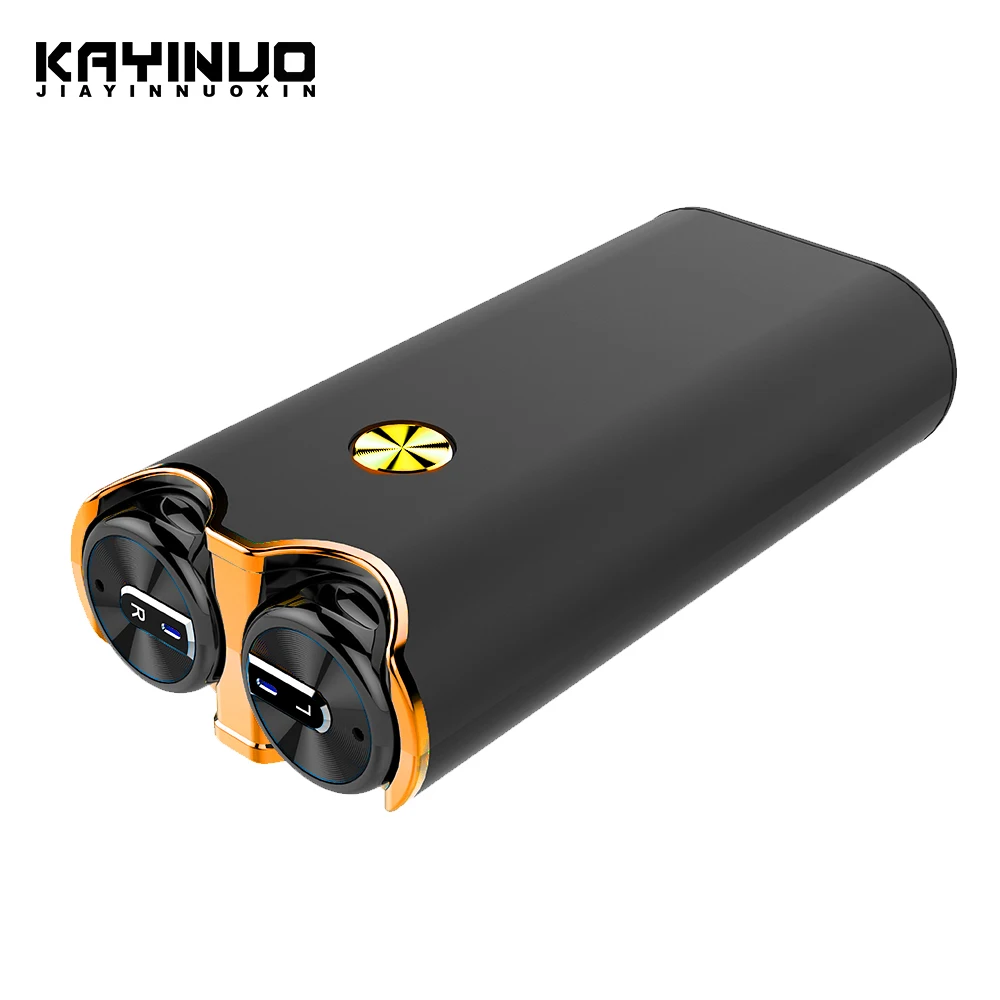 

KAYINUO TWS Bluetooth Headset In-Ear Stereo Wireless Earphone with 1800mAh Power Bank IPX5 Waterproof Earphones for Phone