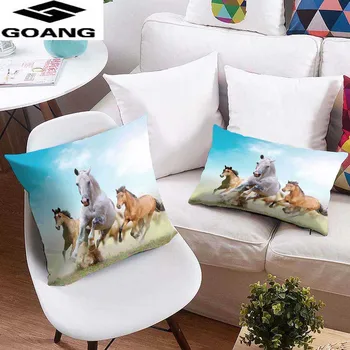 

GOANG sofa decoration throw pillows case cushion filling core 40x40cm/50x75cm waterproof fabric horse printed pillows for chairs