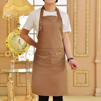 

1pc Solid Cooking Kitchen Apron For Woman Men Chef Waiter Cafe Shop BBQ Hairdresser Aprons Bibs Kitchen Accessory