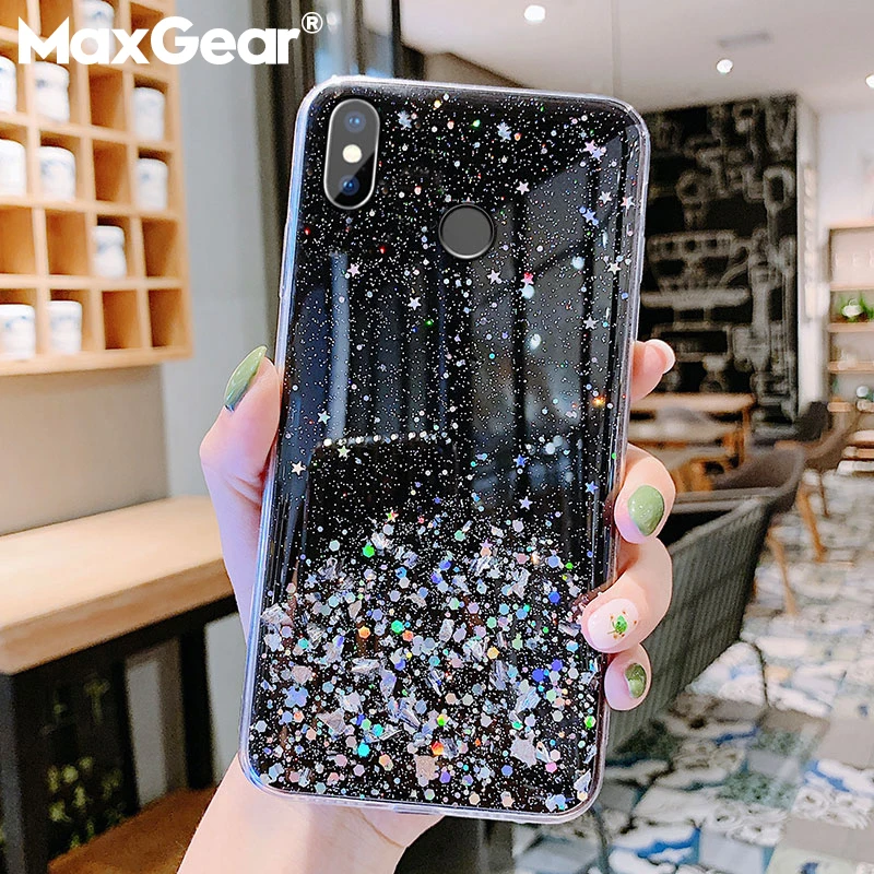 

Translucent Gradient Powder Soft TPU Phone Cases For Xiaomi 9 8 SE Lite A2 6X Epoxy back Cover For Xiaomi 6 8 Explore Case