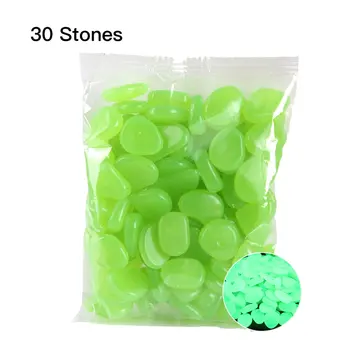 

30 Pcs Glow in the Dark Garden Pebbles Glow Stones Rocks for Walkways Garden Path Patio Lawn Garden Yard Decor Luminous stones