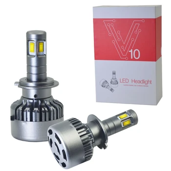 

New V10 H7 Car Led Headlights 9600Lm 120W 12V Fog Lights General Headlights Car Led Lights Silent Fans Car Bulbs Led