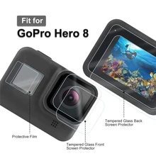 Protective Glass Film For GoPro Hero 8 Black Screen Protector Tempered Glass Lens Protection for Go Pro Hero8 Gopro8 Accessories