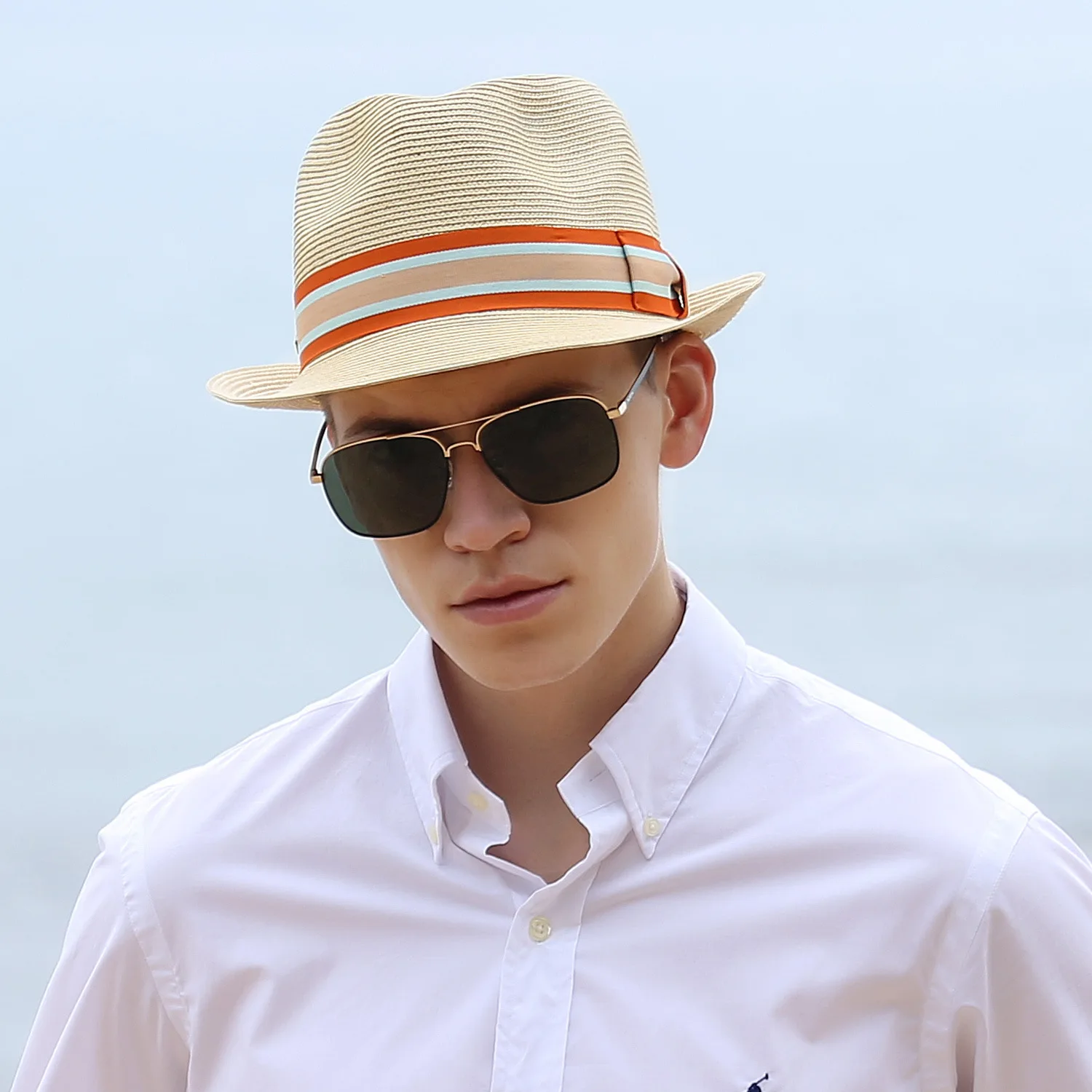 Topi Fedora Pria Topi Jerami Ukuran 