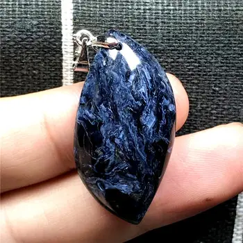 

Genuine Natural Blue Pietersite Necklace Pendant For Woman Man Namibia Horse Eye Gemstone 34x17x7mm Beads Silver Jewelry AAAAA