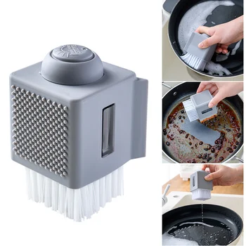 

2020 Hot Multifunction Cleaning Brush Automatic Soap Dispensing Dishwashing Liquid Kitchen Tool VJ-Drop