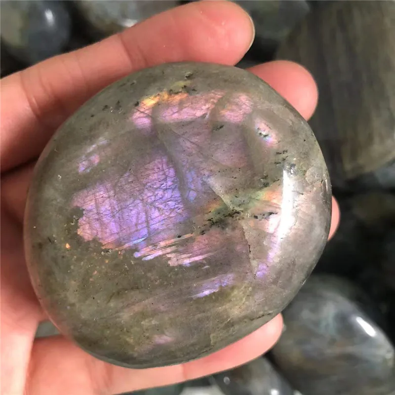 

1pcs Natural Glisten Freeform Reiki Labradorite Healing Crystal Palm Stone Labradorite Rough Materials For Sale
