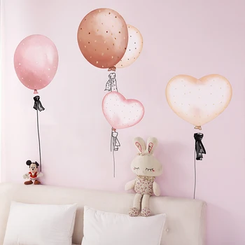 

[shijuekongjian] Colorful Balloons Wall Stickers DIY Cartoon Wall Decals for Kids Rooms Baby Bedroom Shop Glass Home Decoration