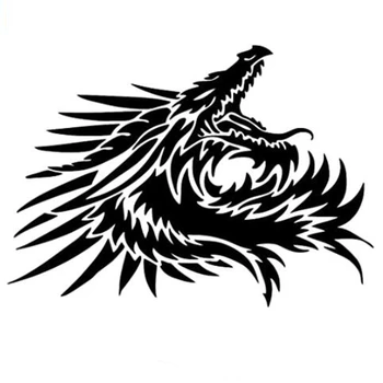 

DAWASARU Tribal Dragon HEAD Decal Vinyl Sticker Cars Truck Walls Laptop Creative Personality Car Sticker Decal Custom 19*14CM