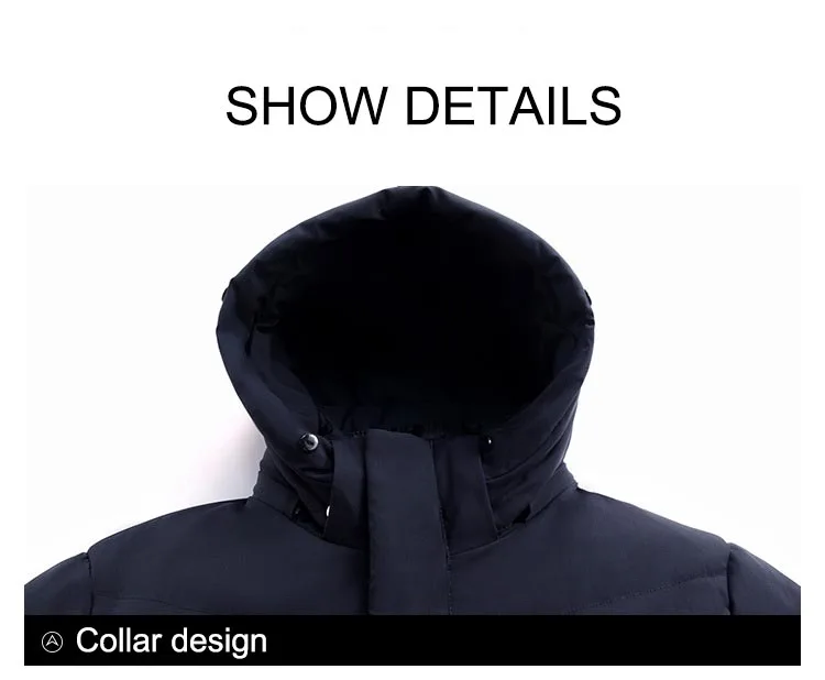 Зимний пуховик мужской длинный выше колена толстый Корейский вариант большой меховой воротник супер длинный большой размер пальто Doudoune Homme