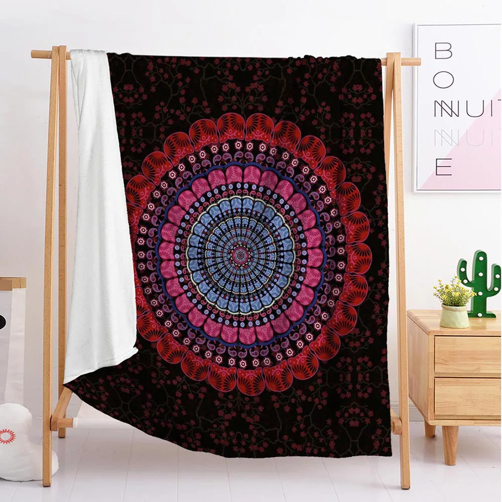 

2020 new Bohemian pattern export double person throwing blanket sleeping blanket flannel blanket noble and elegant bedding