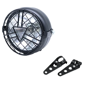 

Universal Motorcycle Head Light Lamp Lampshade Grill Cover Retro Vintage Bracket Mask Mount Headlight for Harley Cafe Racer Bobb