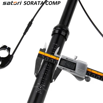 

SATORI Wire Remote Control Bike Seat Post Contact Switch Height Adjustable Travel Bike MTB Seat Post 30.9 31.6 440mm Seat Tube