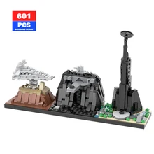 

MOC Star Movie Rogue One Skyline Movie Scene Architecture Star Destroyer Laboratory Citadel Tower Building Blocks Toys Gift DIY