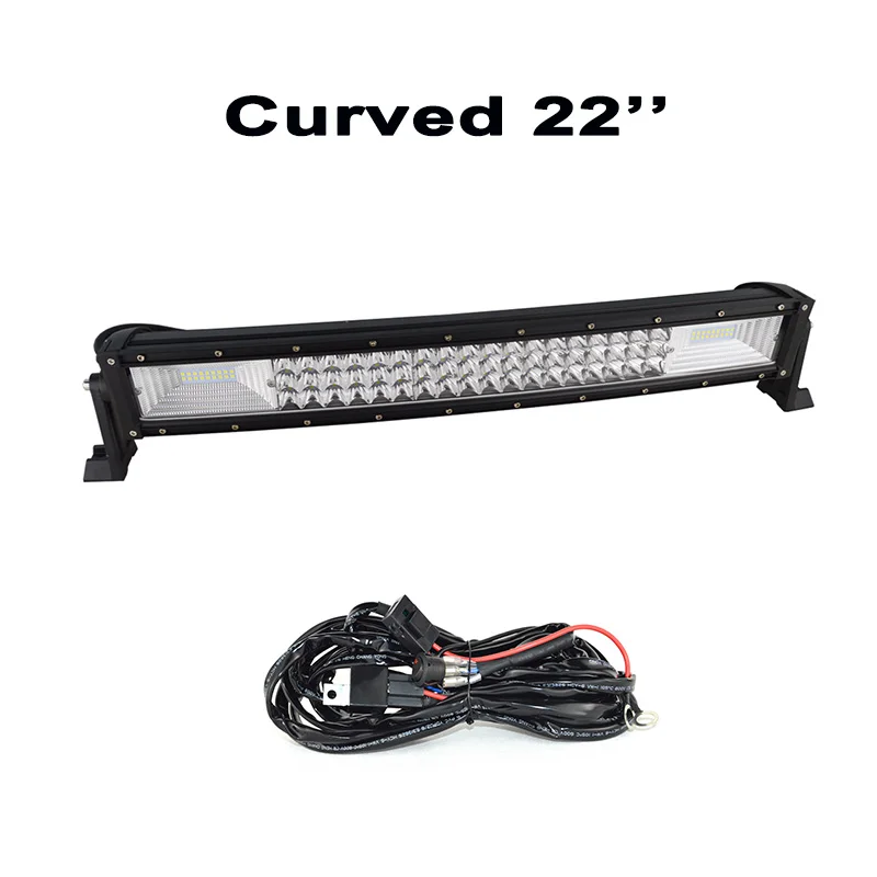 2" 32" 4" 52" 270W 405W 540W 675W изогнутый СВЕТОДИОДНЫЙ светильник бар Offroad светодиодный бар комбо балка 9v 30v для 4x4 4WD внедорожный грузовых автомобилей - Цвет: 22inch with wire kit