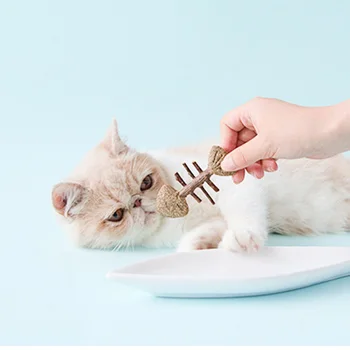 

Silvervine Catnip Chewing Cat Pet Toy Fish Bone Mouse Shape Cats Snacks Sticks Pet Cleaning Teeth Natural Catnip Toothpaste