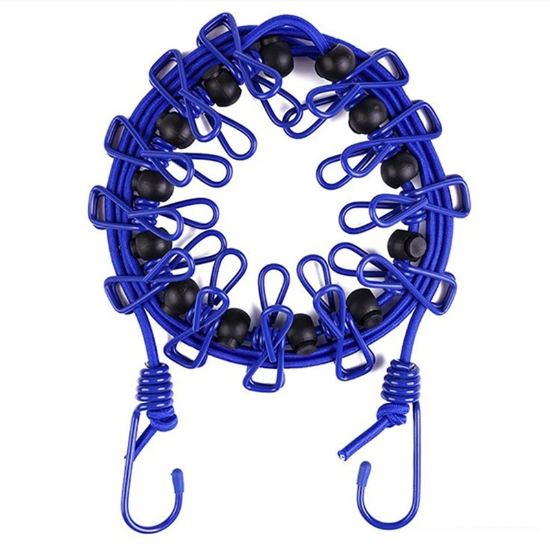 

Clothesline Outdoor Clothesline Portable Travel Elastic Clothesline Adjustable Clothesline Comes with 12 Clothespins