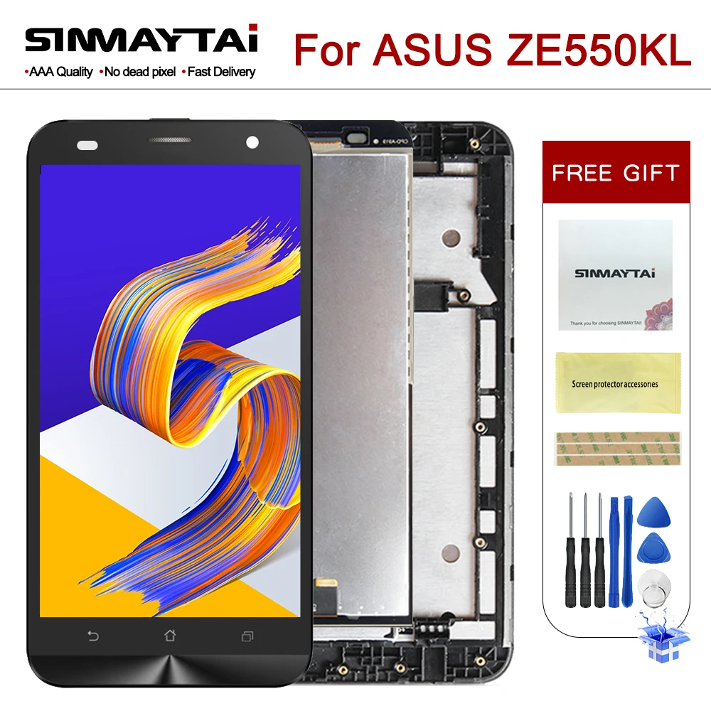Экран 5 дюйма для ASUS ZenFone 2 Laser ZE550KL Z00LD ЖК дисплей сенсорный экран дигитайзер