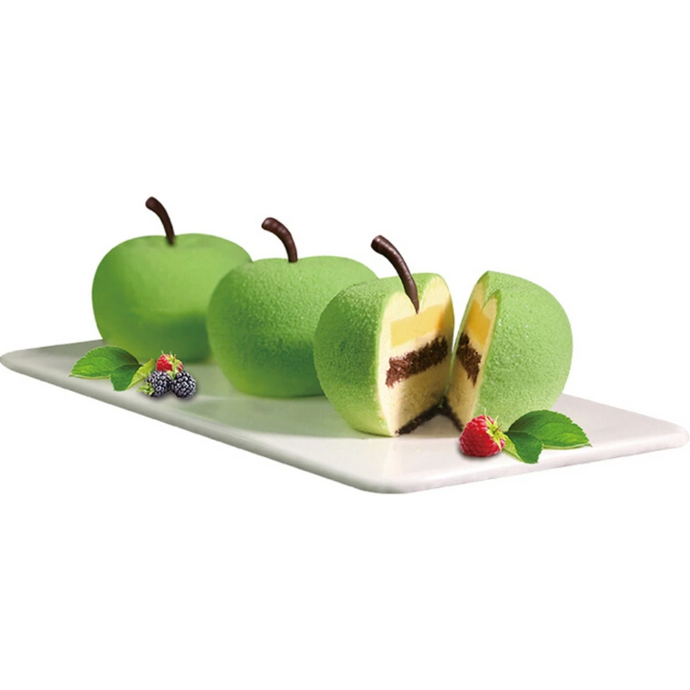Silicone 6 Cavity Apple Shape Cake Baking Mould For Mousse Pastry Decorating Tools afbeelding