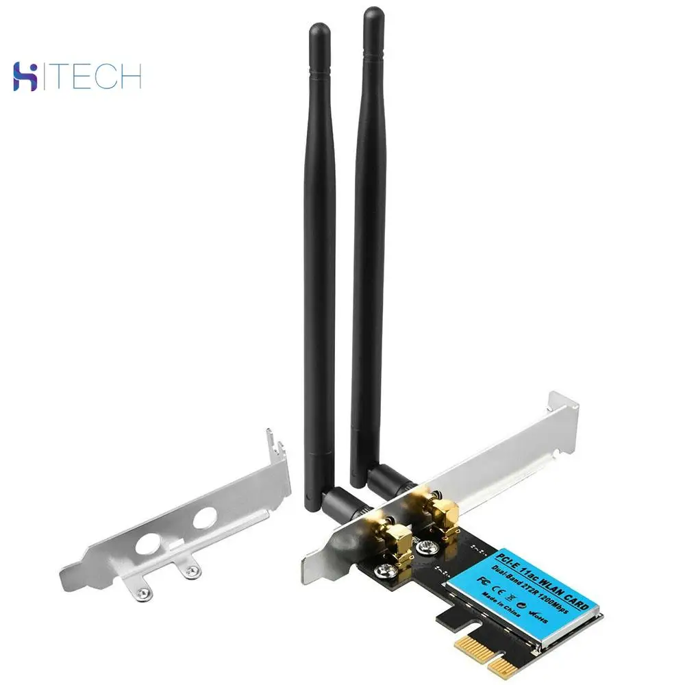 

PCIE-1200M wireless receiver network card dual frequency adapter desktop wireless card adapter antennas for PC network card
