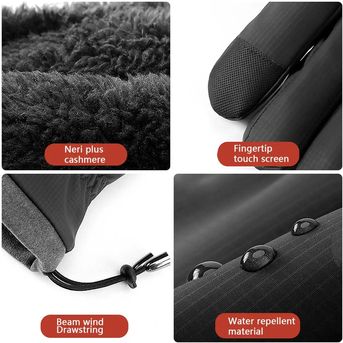 �ܿ� ������ �尩 ��ġ ��ũ�� �߿� ������ �尩 Thicken Windproof ��� �� ���� ����Ŭ�� ���� ��Ű �尩