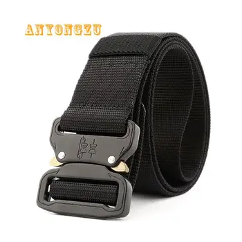 

New Quick Release Buckle Safety Belt Fast Dry 100% Nylon For Training 4.5cm High Quality Zinc Alloy Buckle Men Belt