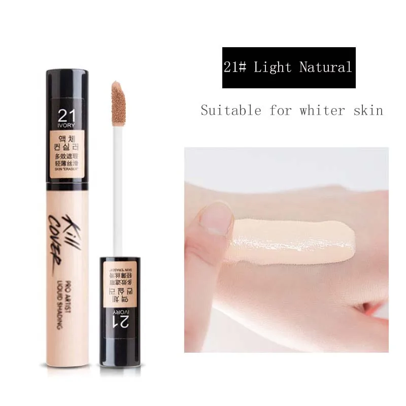 Light Natural Жидкий Профессиональный консилер, идеальное покрытие пор, темные круги, контроль масла, водонепроницаемый и прочный макияж, корректор цвета лица - Цвет: Light Natural