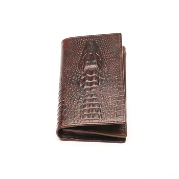 

2020 Crocodile pattern cow bag men's leather wallet clutch bag casual multi-card men's bag