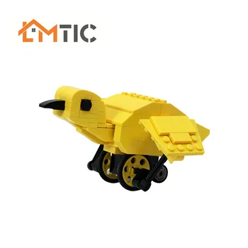 

Diy MOC Builcing Blocks Pull Rope Yellow Duck Hand Jingle Shaking Bell Model for Kids Birthday Gifts Bricks Toys for Children