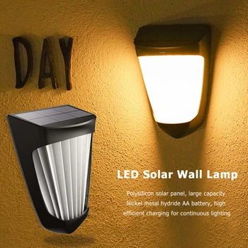 

2pcs Solar Wall Lamp LED Solar Light Energy Saving Outdoor Waterproof Solar Street Lamp Garden Yard Landscape Sunlight