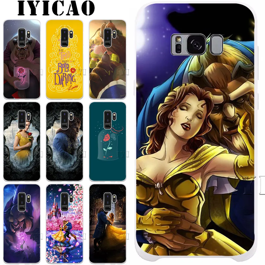 Красота и с рисунком из мультфильма Красавица Чудовище для samsung Galaxy A3 A5 A6 A7 A8 плюс