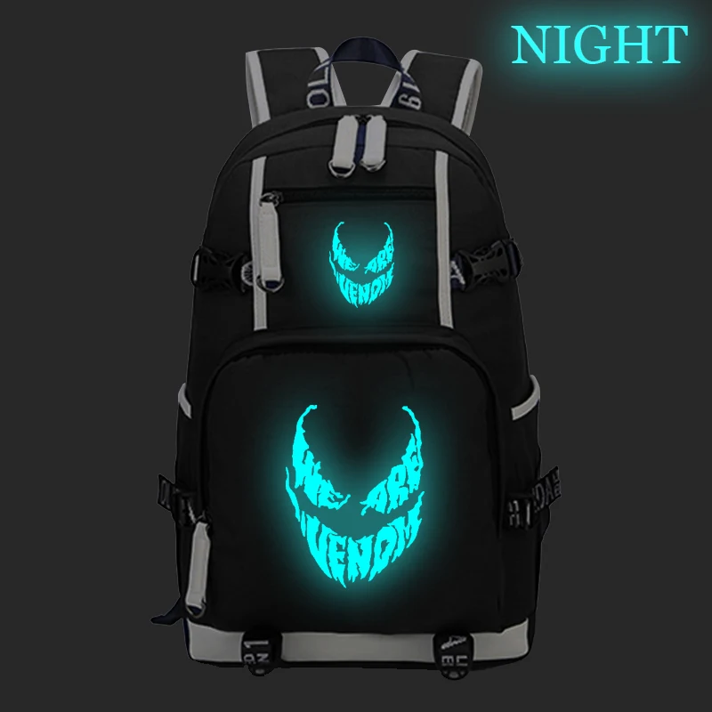 

Venom Eddie Comics Hero Backpack Children Kid Casual Backpack Boys Girls School Bag Laptop Backpack Luminous Travel Backpack