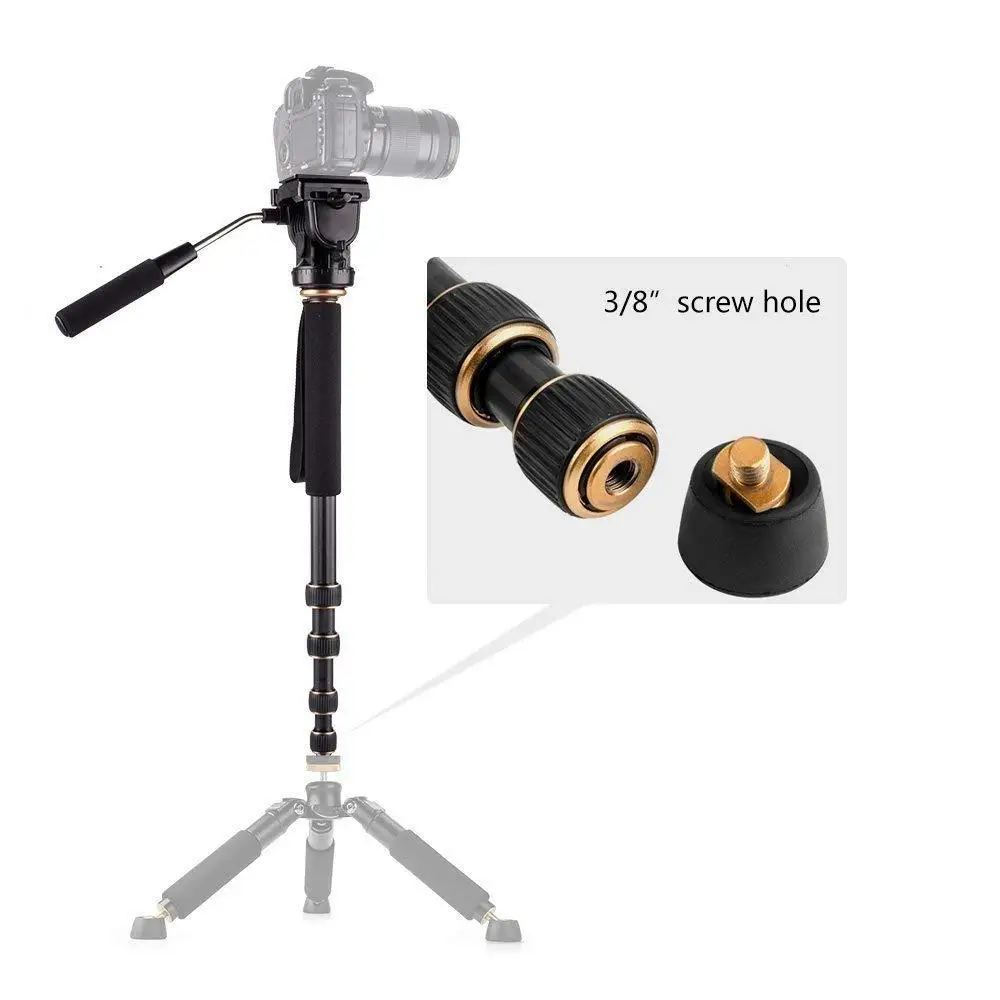 

Q188 Portable Photography Video Lightweight Fluid Head Monopod for DSLR Camera