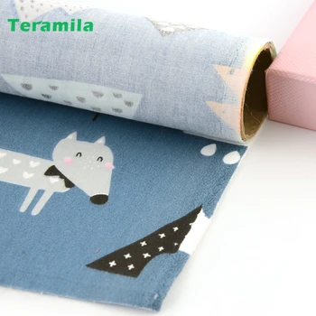 

Teramila Lovely Cartoon Pattern Cotton Fabric Meter Handmade Patchwork Cloth Sewing Needlework Craft Telas Tissu Quliting Fabric