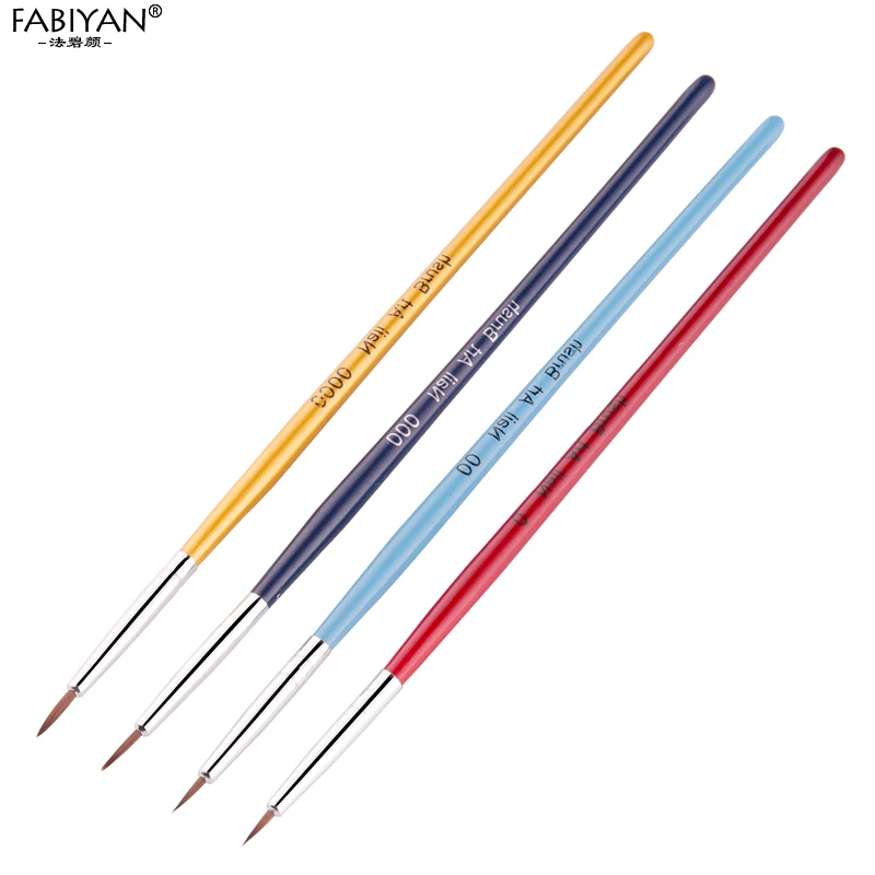 4 шт./компл. дизайн ногтей, ручка с кисточкой лайнер Живопись Рисунок дерево цветок строитель Салон дизайн УФ гель лак украшения для ногтей инструмент акрил