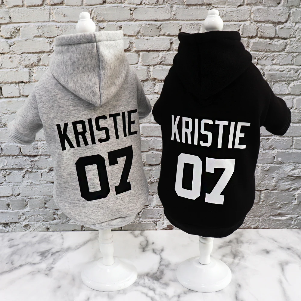 Dog Hoodies Large Dog Clothes Personalized Pet Name Clothing French Bulldog Clothes Small Medium Large Dogs XS-6XL pet clothes