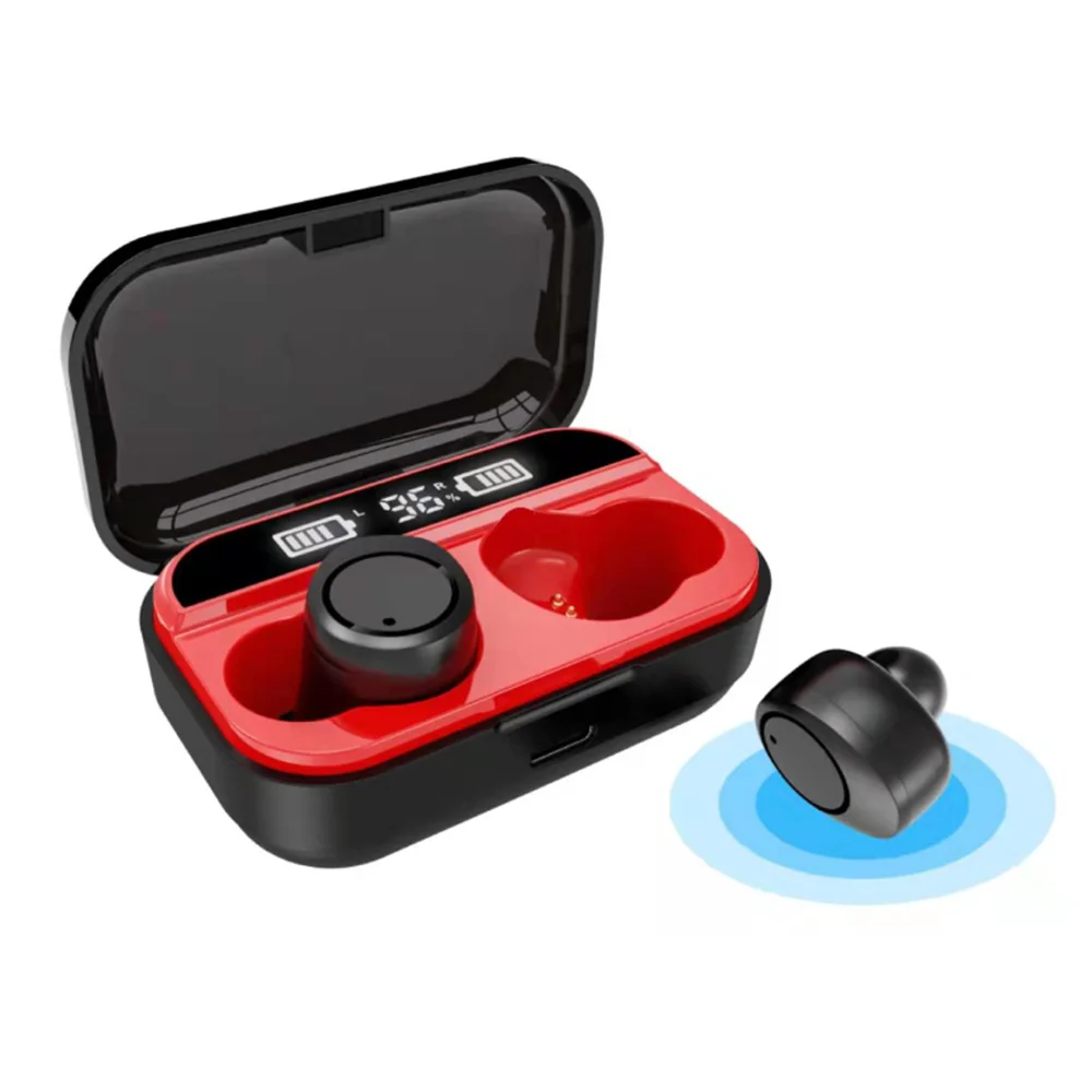 Yulubu наушник с Bluetooth цифровой светодиодный дисплей зарядный чехол беспроводной вкладыши X5 мини наушники для всех телефонов