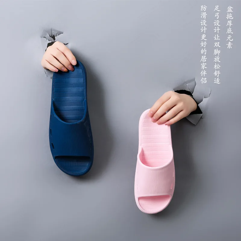 

Japanese Style Summer Four Seasons Couples Massage Bathroom Slippers Anti-slip Soft-Sole Bath Men And Women Home Household Indoo