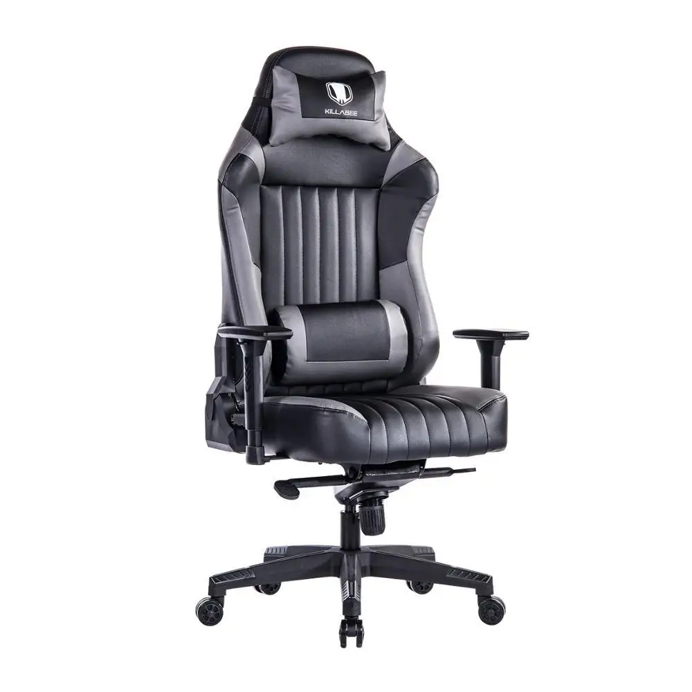 

Factory price Killabee Grey Gaming Chair High back Racing Computer Office Chair with Detachable Headrest