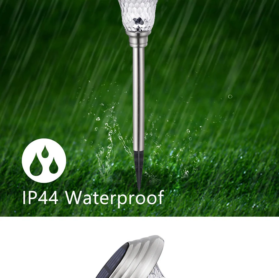 LED Solar Garden Light Battery Power Pathway Lights Lantern Outdoor Waterproof Landscape Street Light for Patio Yard Solar Lamp