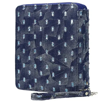 

127 Slots Colored Pencil Case Oxford Fabric Pen Case with Compartments Pencil Holder for Watercolor Pencils(Denim Blue)