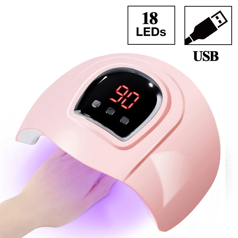 36W 18LEDs T1 36/54 Вт Сушилка для ногтей, УФ-лампы светодиодный светильник для ногтей с 18/36 светодиодный s Сушилка лампы для Полимеризации Гель лак для ногтей, инструменты для маникюра - Цвет: 36W 18LEDs T1