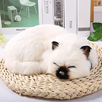 Siamese cat Имитация кошки кукла кожа волосы Моделирование Животное милый детский подарок пара взаимный подарок украшение дома домашнее животное украшения для магазина - Цвет: Siamese cat