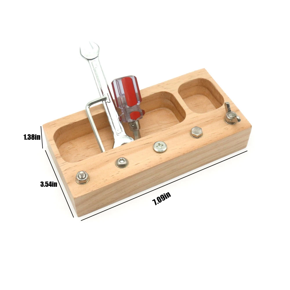 Wooden Montessori Screw Driver Board Basic Skills Bead Game Mentssori Educational Learning Toys for Child Birthday Gifts J2664Y