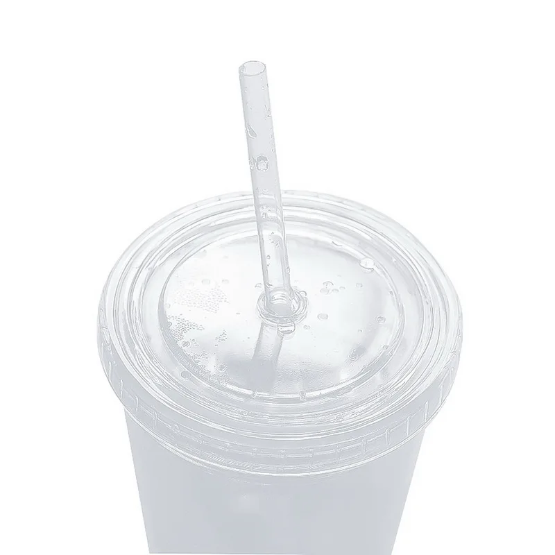 Urijk 1 шт. 500 мл двухслойный ледяной Холодный Напиток кофейный сок чайная чашка многоразовый смузи пластиковый стакан со льдом дорожная кружка с соломинкой